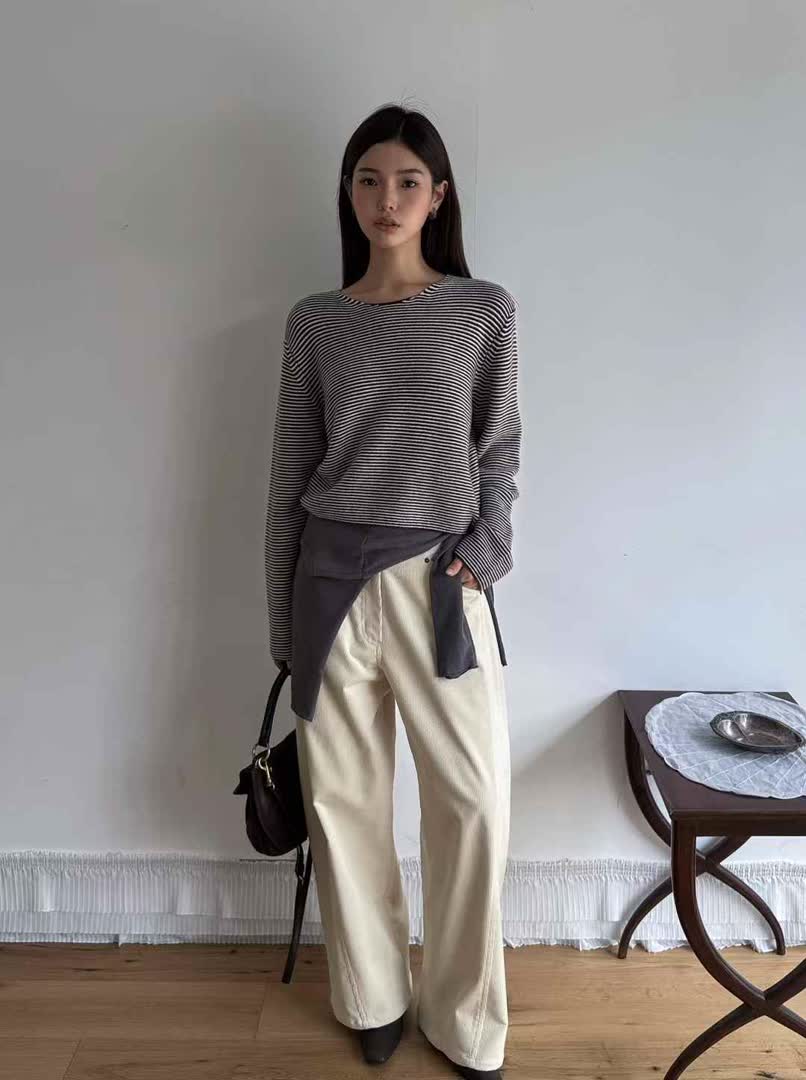 「佩芬，妳這次都把藏肉款挑走了？」試穿這件正韓寬褲，腿直接變長 - 商品圖片 3