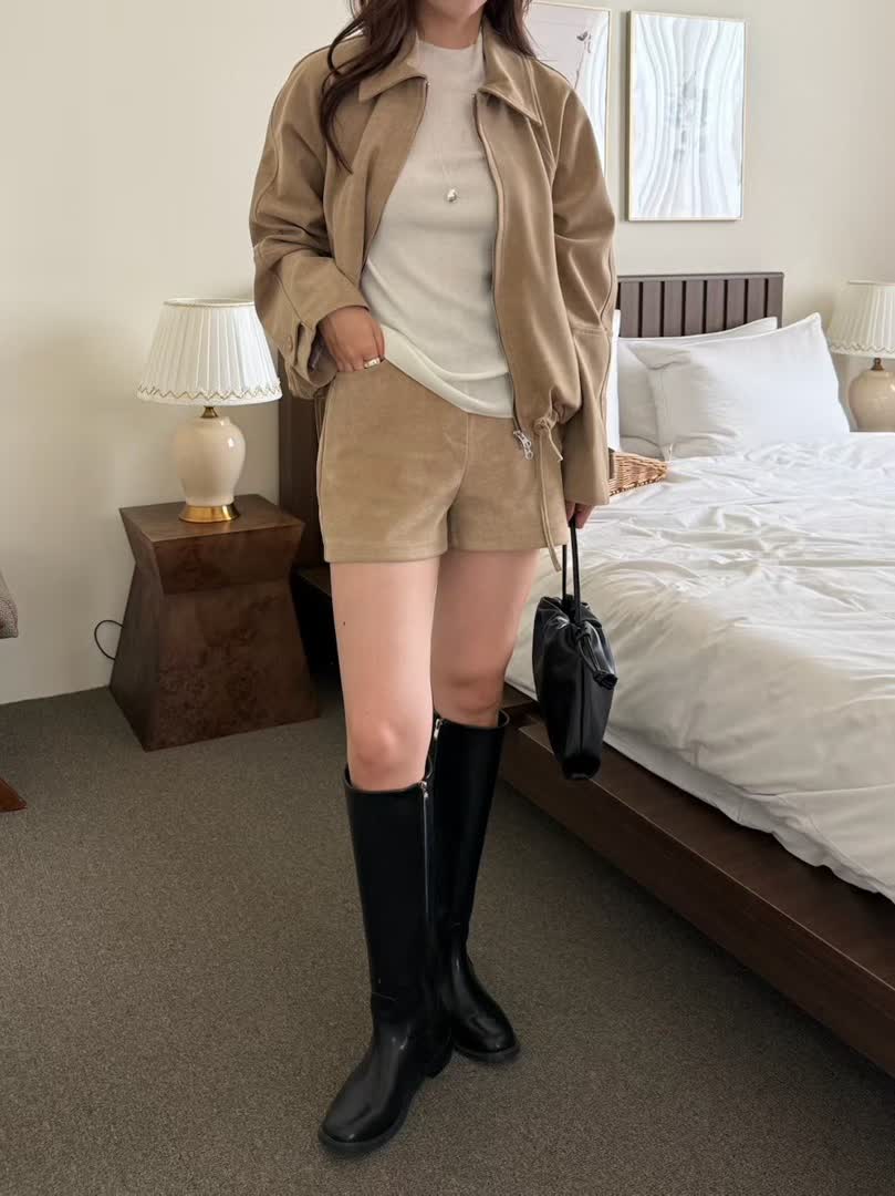 早秋正韓女裝：腰線自己跑出來的綁帶襯衫 - 商品圖片 1