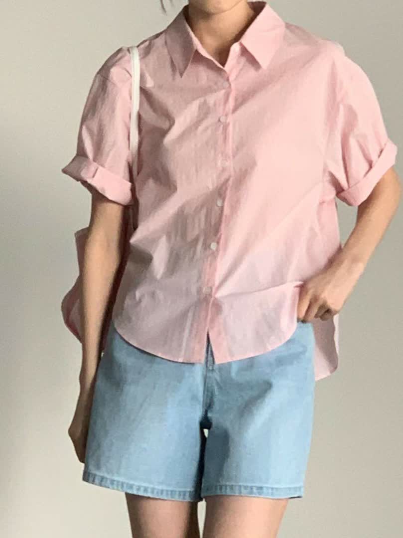 ionme韓捲袖落肩襯衫：日常、通勤怎麼穿都好看 - 商品圖片 2