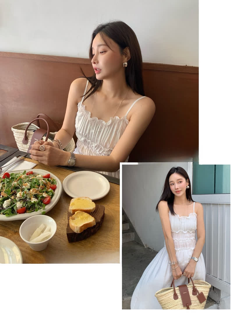 細肩洋裝怎麼搭？度假約會都迷人，兩色展現女人味 - 商品圖片 3