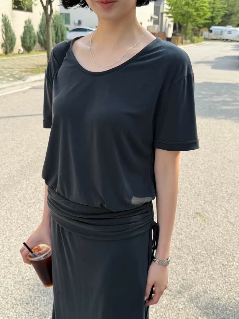 韓國夏衣：ionme顯瘦又舒服，莫代爾長裙、寬鬆上衣實穿評測 - 商品圖片 3
