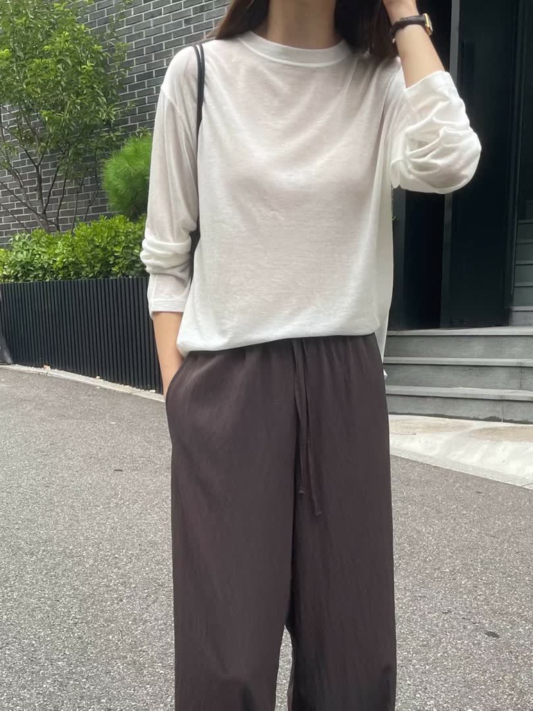 HO家羊毛天絲薄長T 商品圖 5