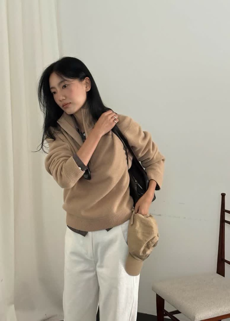 AG家半高領拉鍊針織衫 商品圖 3