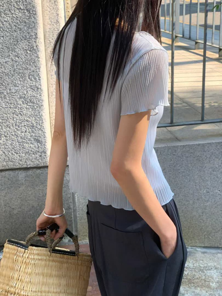 FL家百褶荷葉袖襯衫 商品圖 1