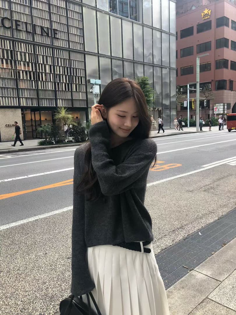 OU家白色百褶中長裙 商品圖 13
