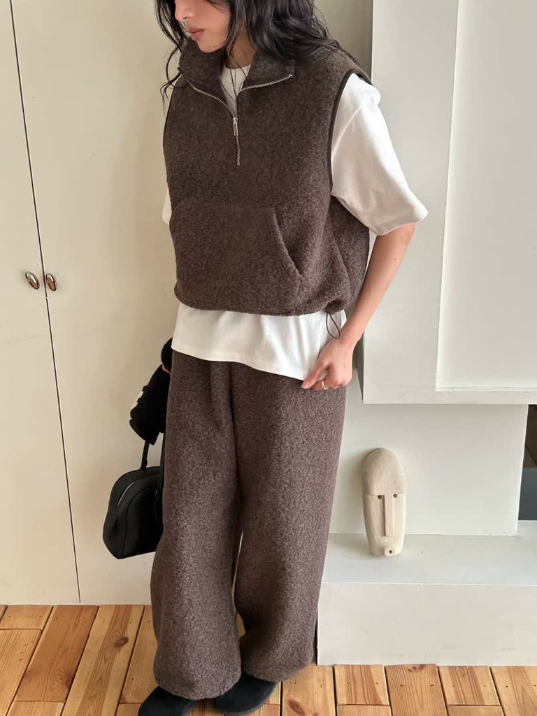 LE家泰迪絨拉鍊背心套裝 商品圖 6