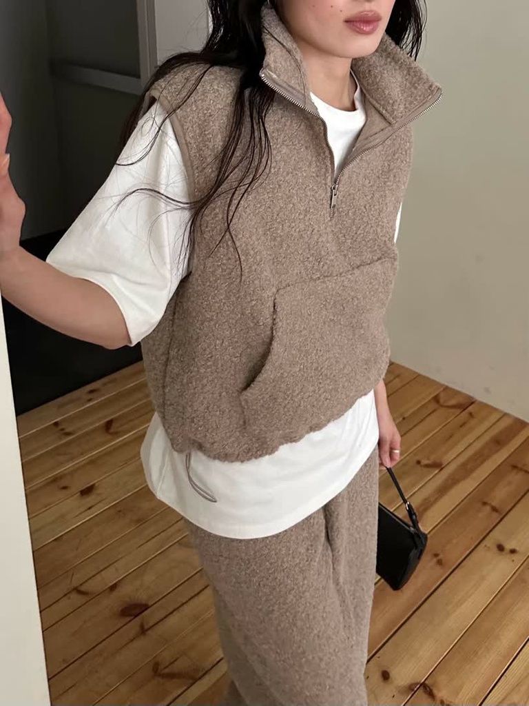 LE家泰迪絨拉鍊背心套裝 商品圖 8
