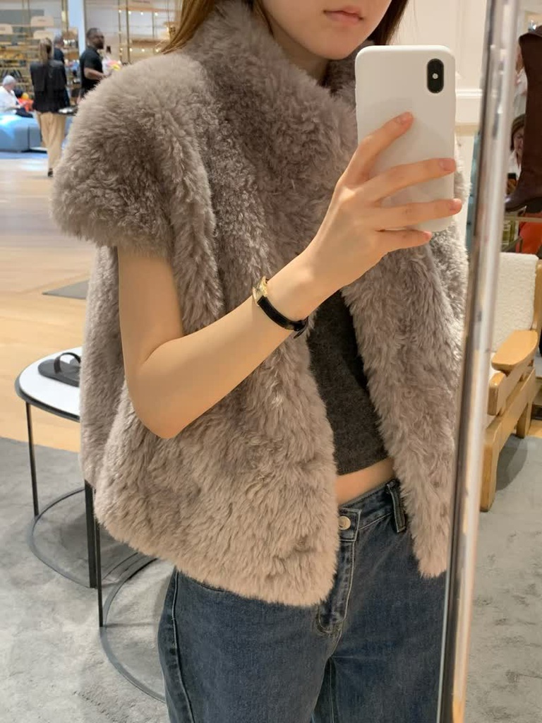 OU家羊羔毛短版背心 商品圖 9