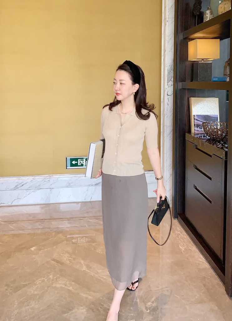 AF家紗雙層中長裙 商品圖 3