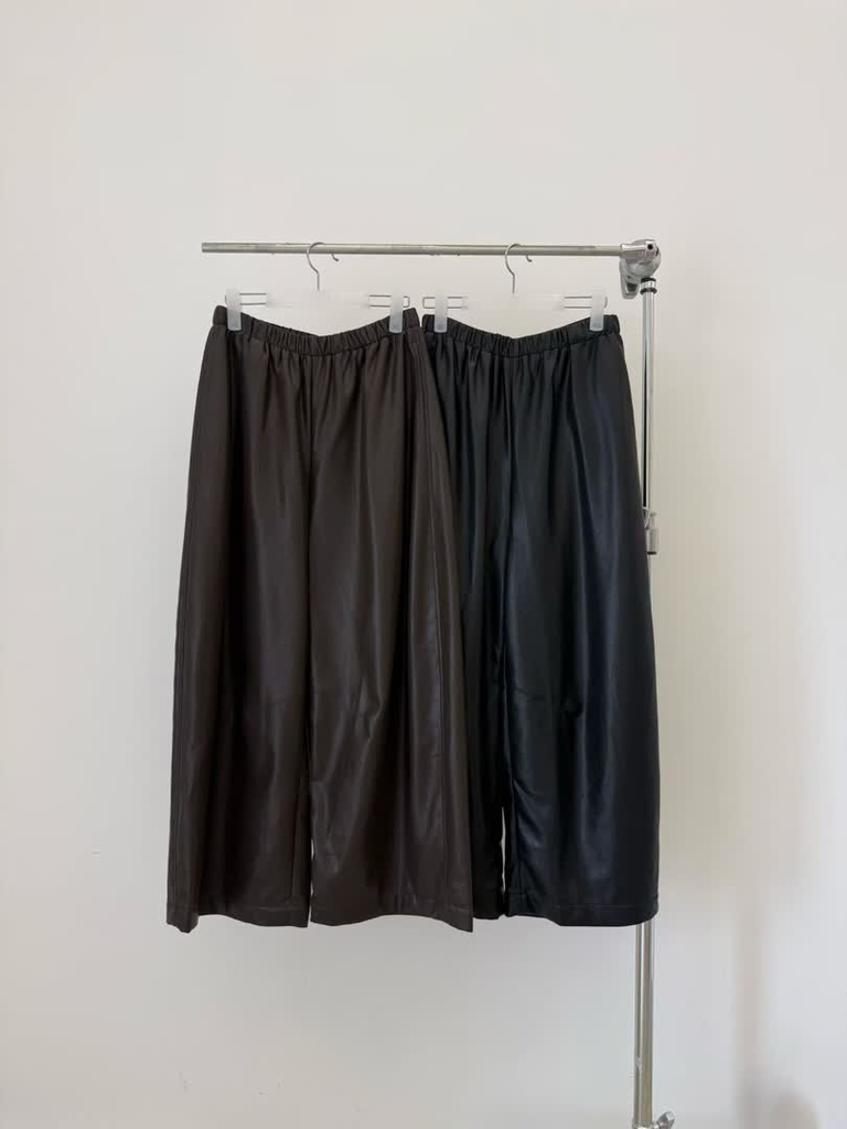 AL家寬版皮革鬆緊褲 商品圖 1