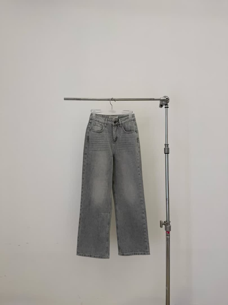 AL家灰色寬版直筒牛仔褲 商品圖 1