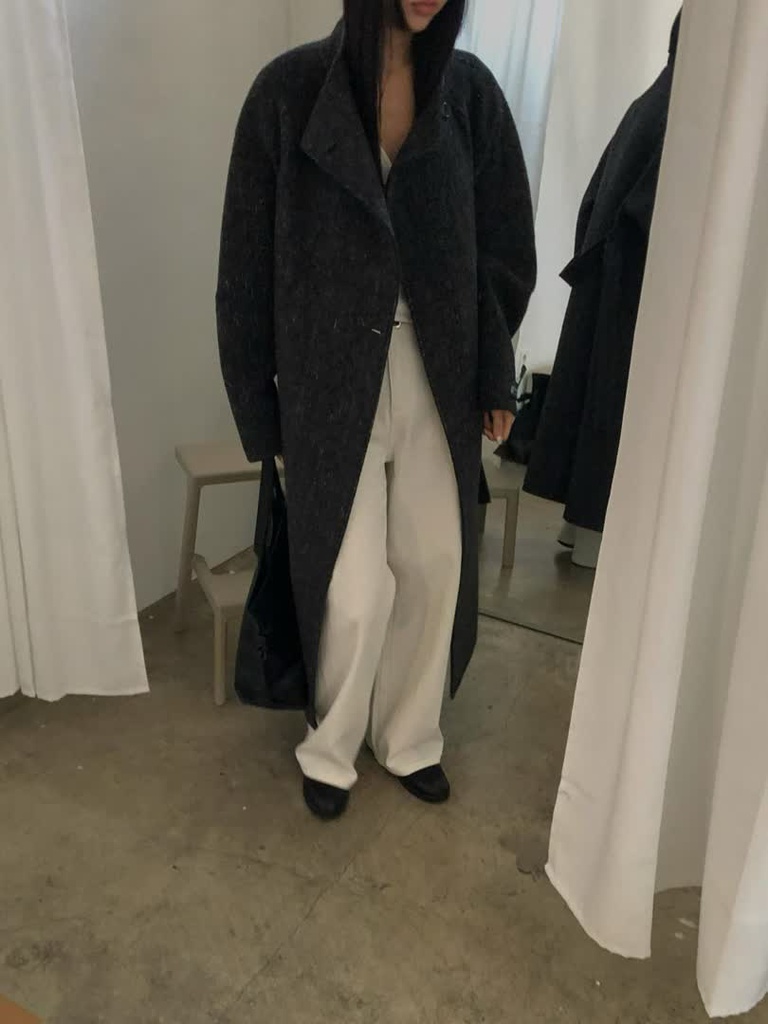 AL家羊駝毛綁帶長大衣 商品圖 9