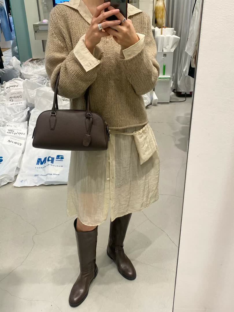 AL家寬鬆V領針織衫 商品圖 4