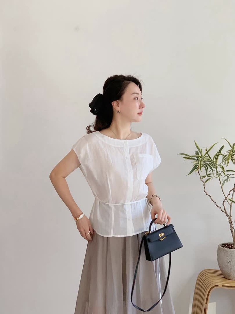 AF家單口袋亞麻上衣 商品圖 2