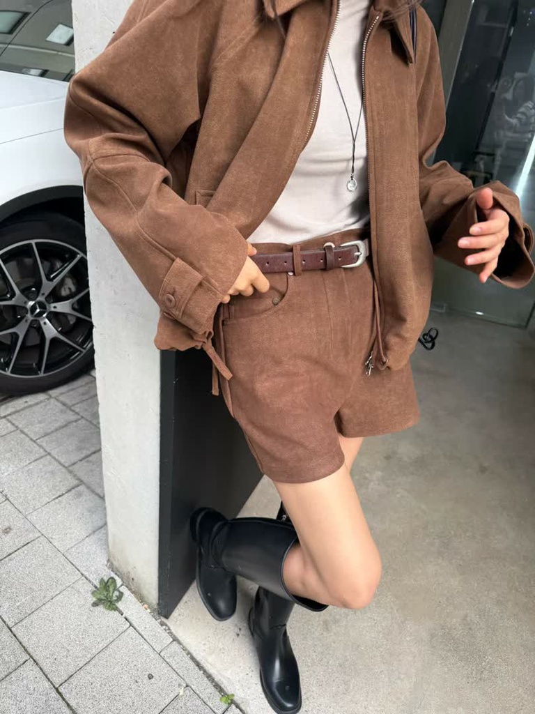 2G家麂皮感短版拉鍊外套 商品圖 7