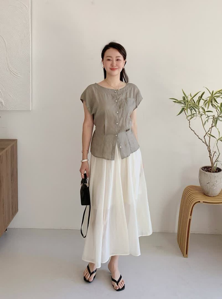 AF家單口袋亞麻上衣 商品圖 6