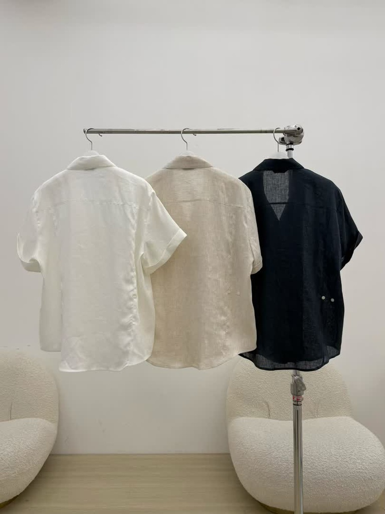 AL家亞麻古巴領襯衫 商品圖 1