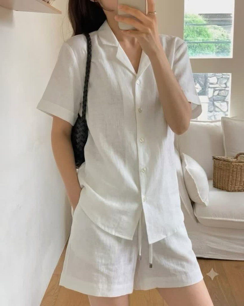 AL家亞麻古巴領襯衫 商品圖 2