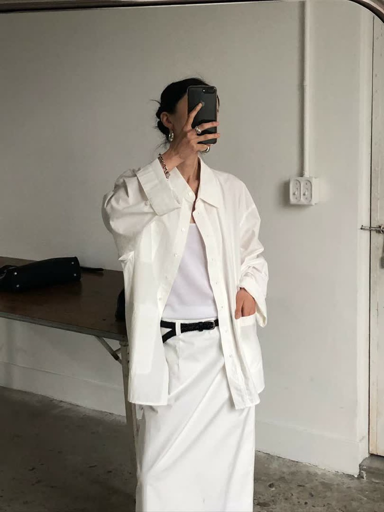 FO家寬版白襯衫套裝 商品圖 2