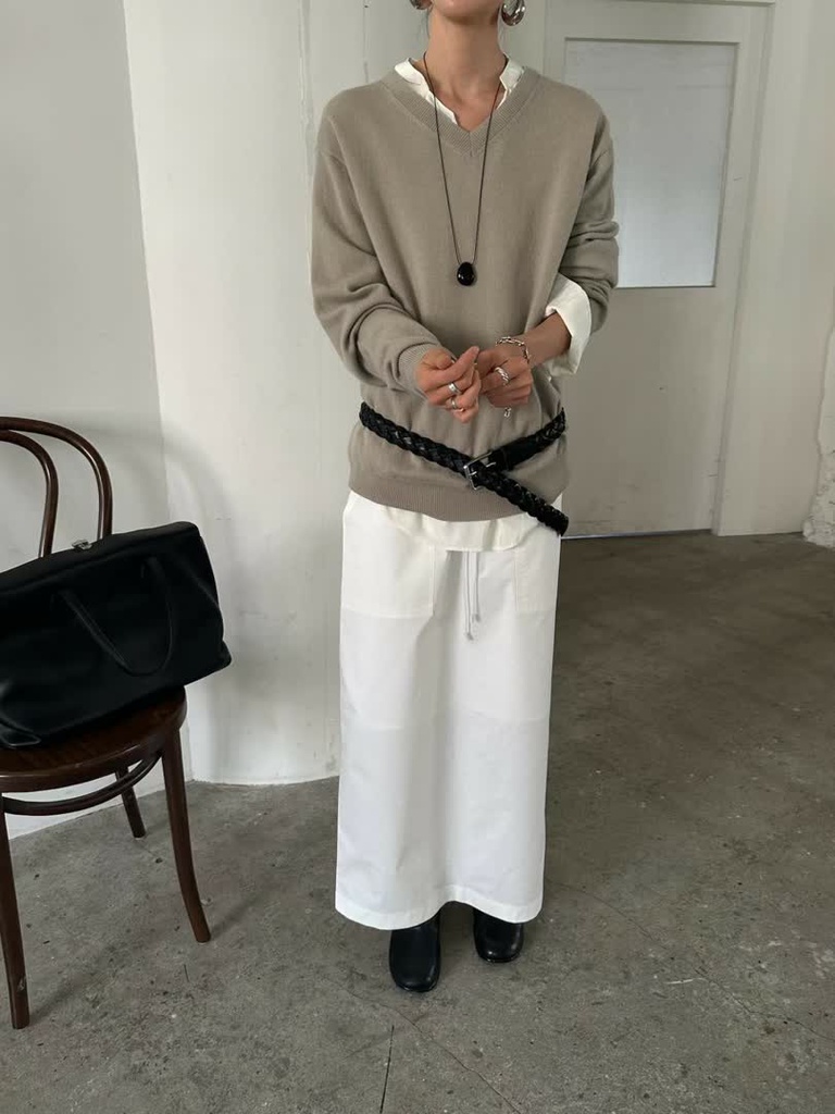 FO家V領針織疊襯衫穿搭 商品圖 3