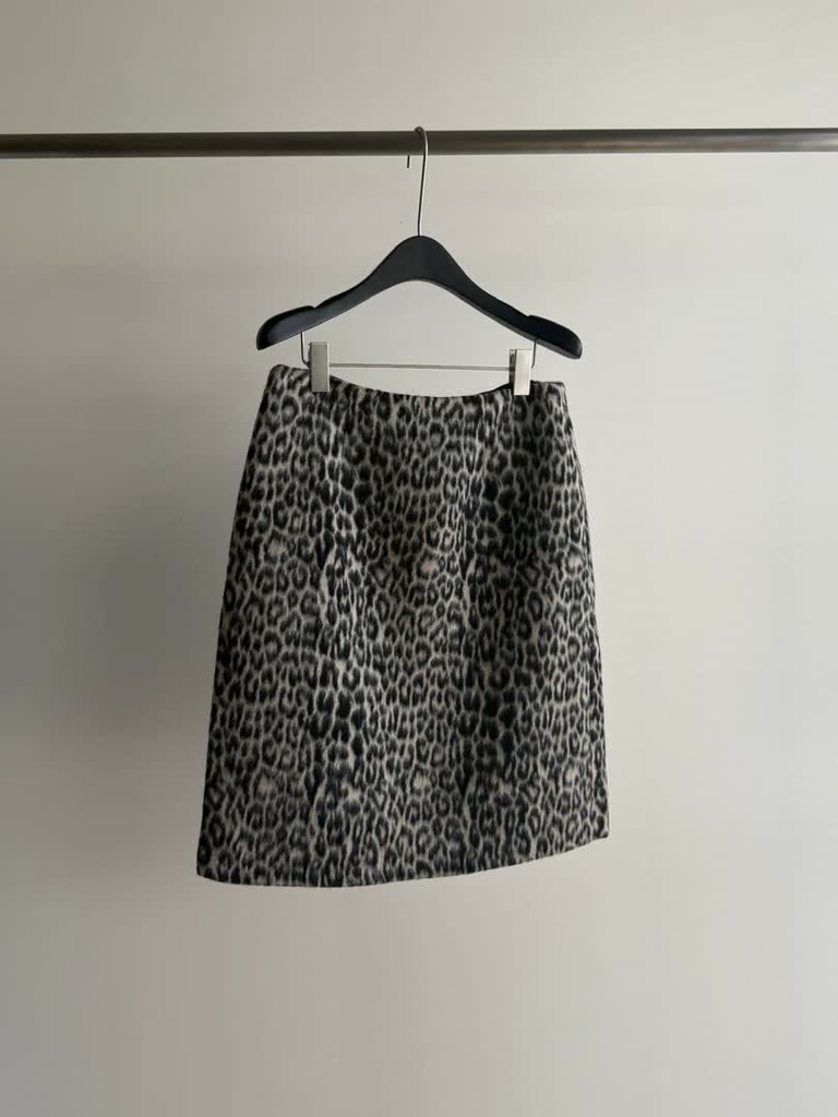 FO家豹紋毛呢裙 商品圖 1