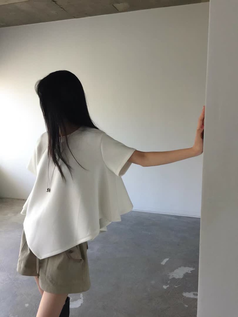 AT家不對稱傘襬短袖上衣 商品圖 4