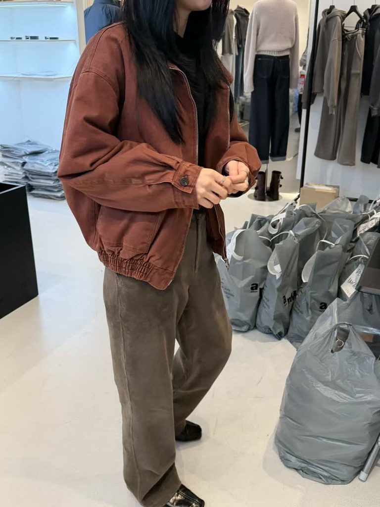 OS家復古水洗棉質短版夾克 商品圖 2
