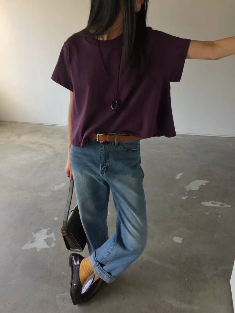 AT家反摺直筒牛仔褲 商品圖 4