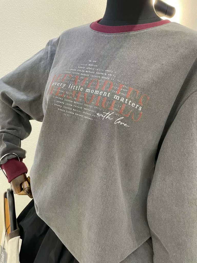 KI家撞色圓領長袖上衣 商品圖 2