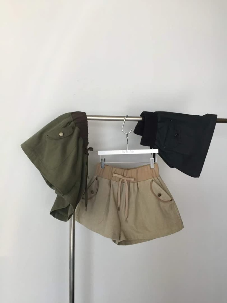 AT家工裝口袋抽繩短褲 商品圖 4