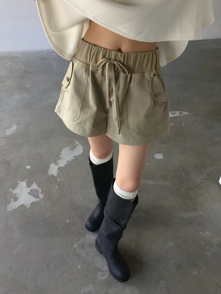 AT家工裝口袋抽繩短褲 商品圖 8