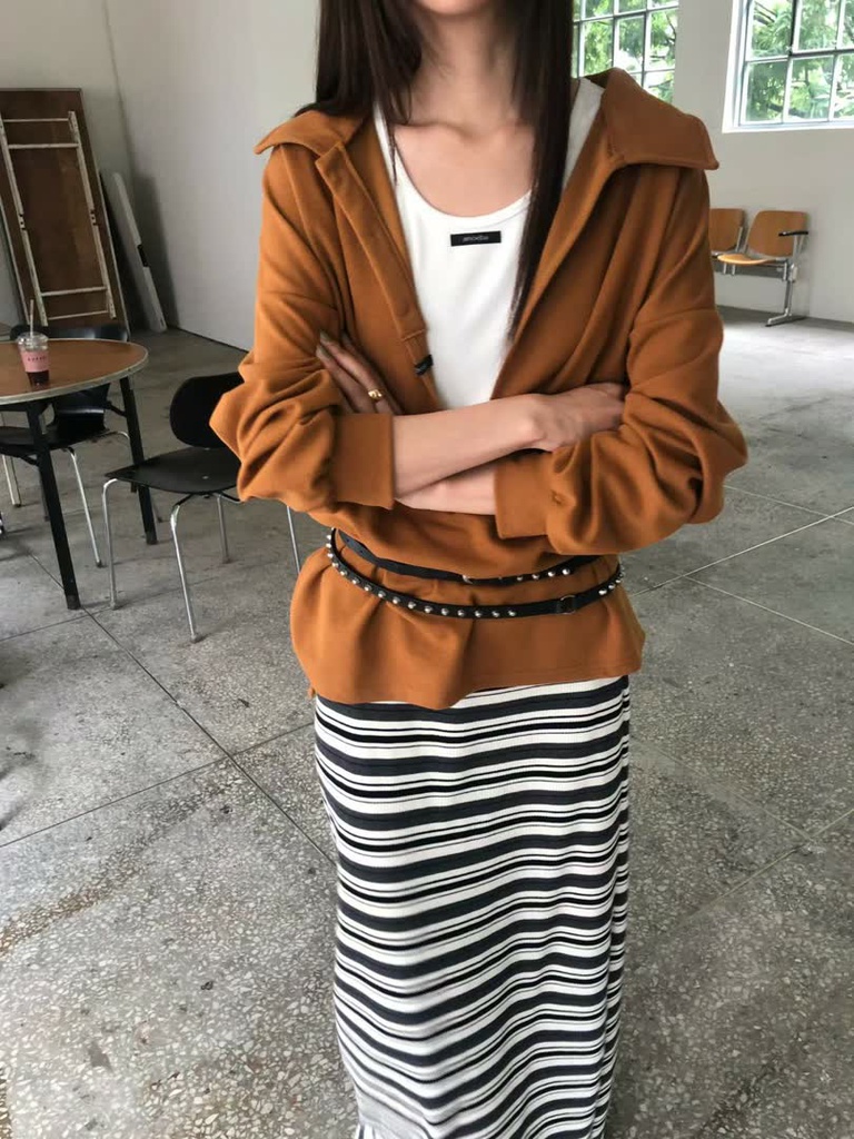 AM家寬版翻領POLO上衣 商品圖 8
