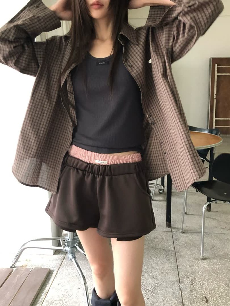 AM家復古格紋寬版襯衫 商品圖 3