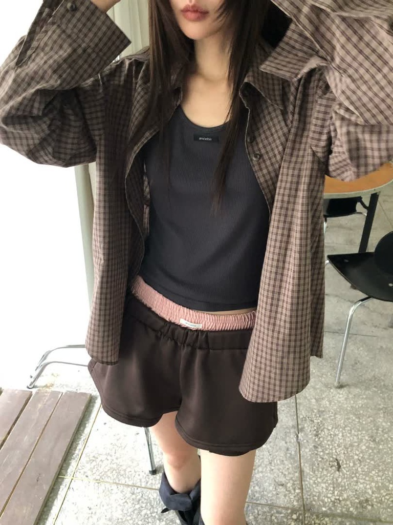 AM家復古格紋寬版襯衫 商品圖 5