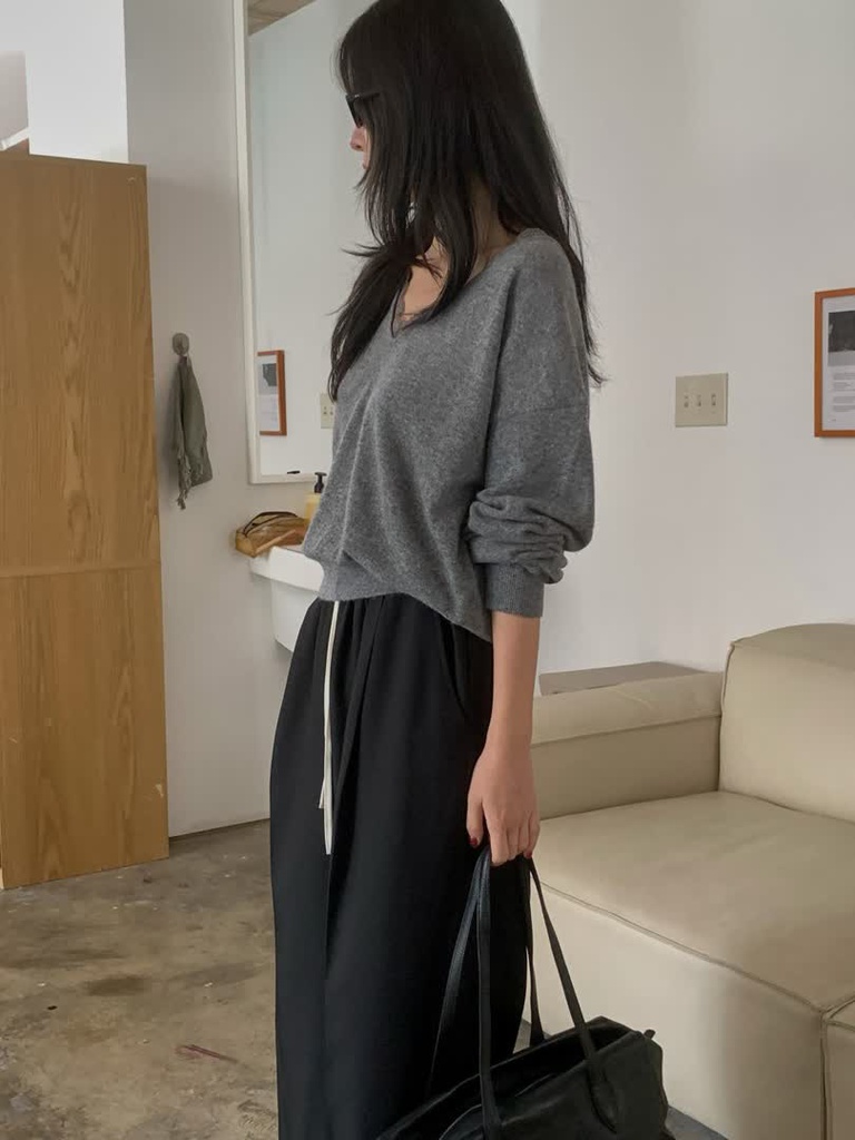 W家撞色鬆緊帶西裝寬褲 商品圖 27