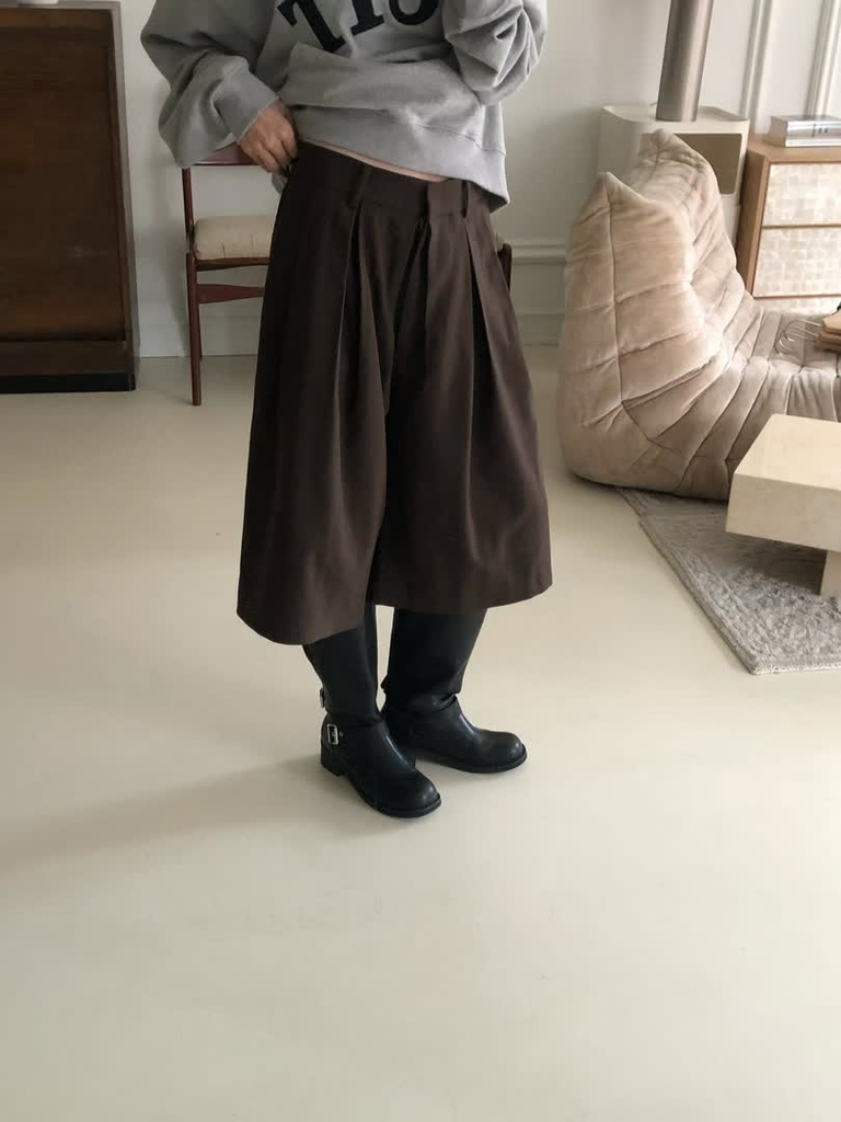 GA家打褶寬版裙褲 商品圖 3