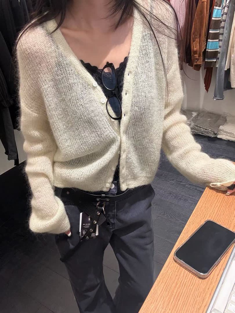 BP家馬海毛針織開衫 商品圖 3