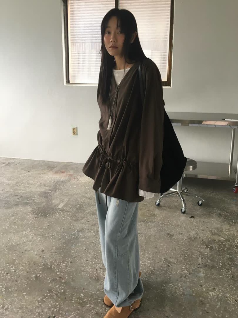 BP家抽繩荷葉襯衫洋裝 商品圖 2