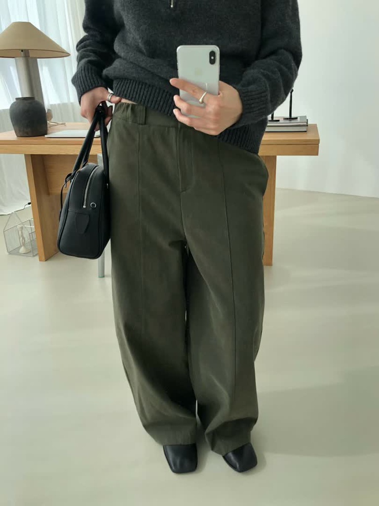 LE家中心壓線寬版長褲 商品圖 3