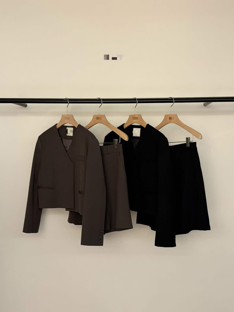 LE家無領西裝外套短褲套裝 商品圖 1