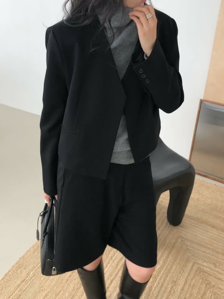 LE家無領西裝外套短褲套裝 商品圖 9