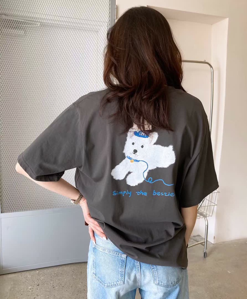 GL家小狗印花短T
