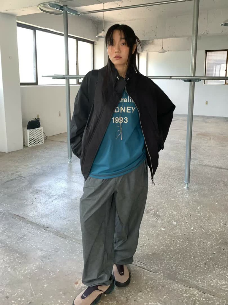 BP家立領抽繩風衣外套